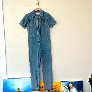 thin denim jumpsuit